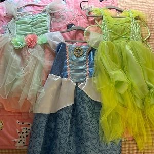 Girls costume bundle - cinderella, tinker bell and fairy